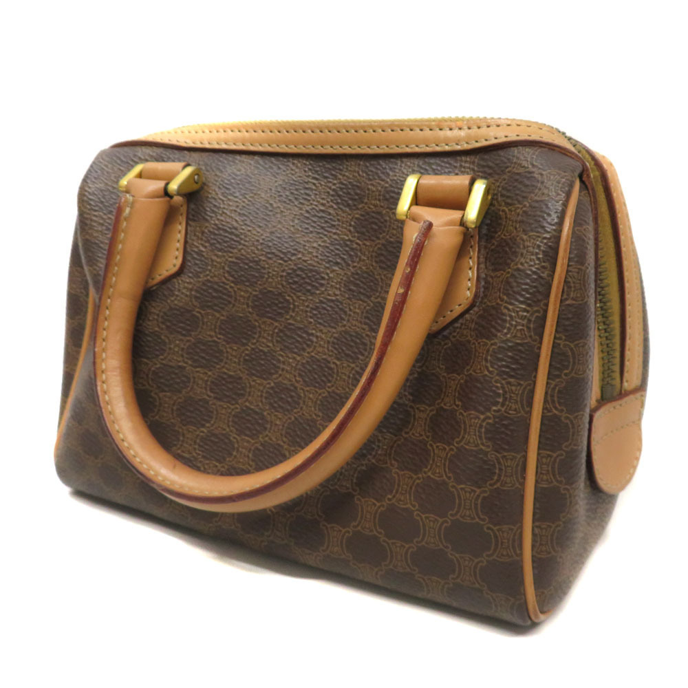 Celine Boston handbag brown Macadam monogram pattern
